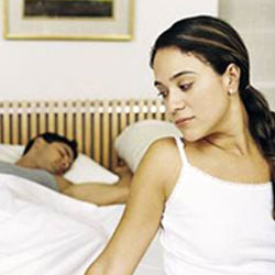 Woman and Man in the Bedroom Woman and Man in the Bedroom